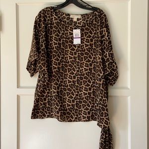 NWT MICHAEL KORS cheetah print top